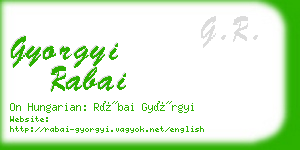 gyorgyi rabai business card